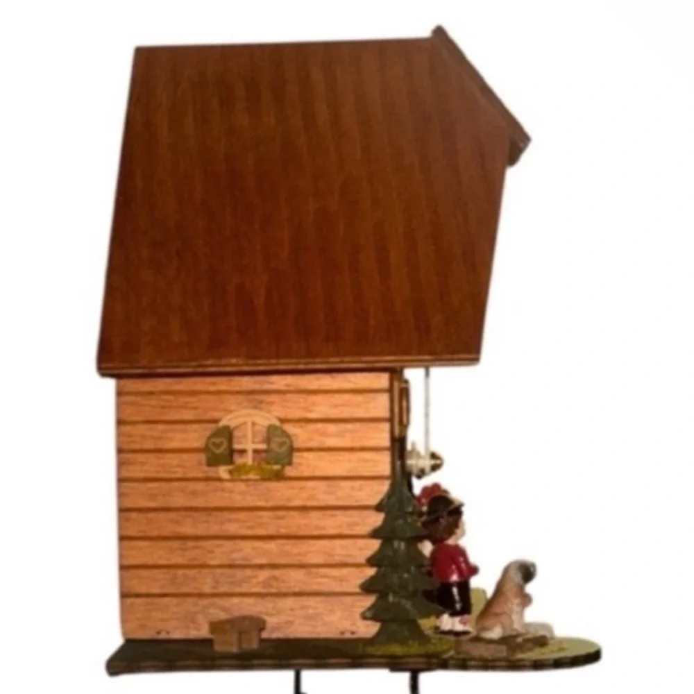 Authentic vintage Black Forest cuckoo clock traditional chalet style